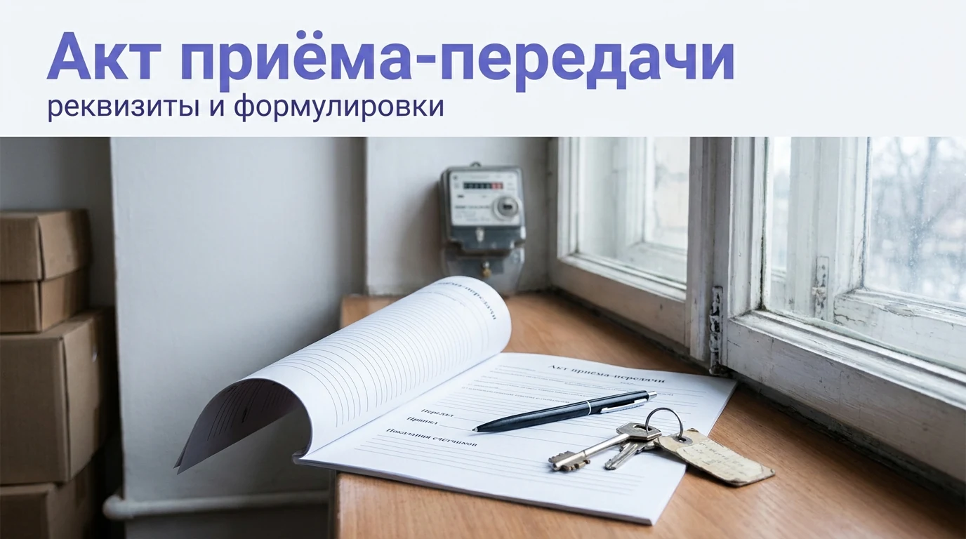Акт приёма-передачи: структура, реквизиты и готовые формулировки