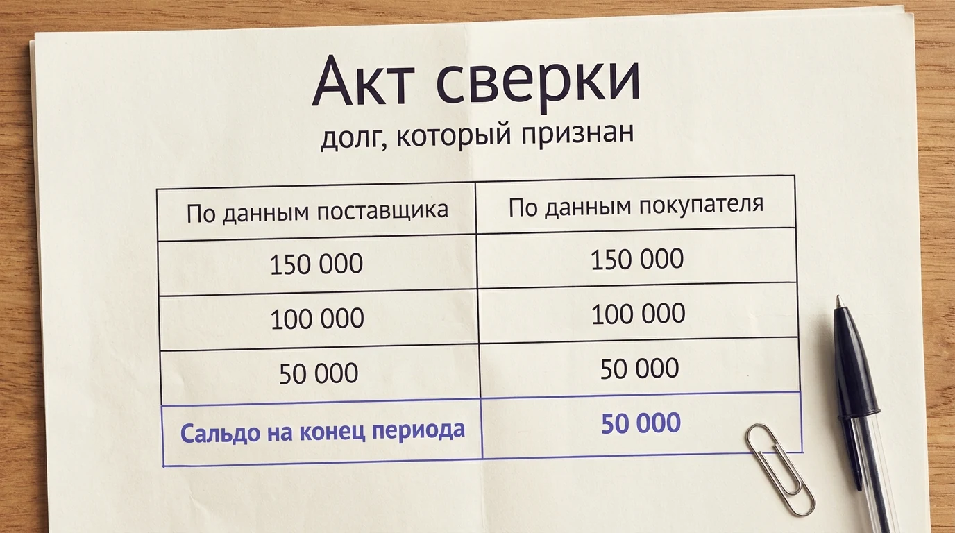 Акт сверки взаиморасчётов: структура, формулировки и риск признания долга