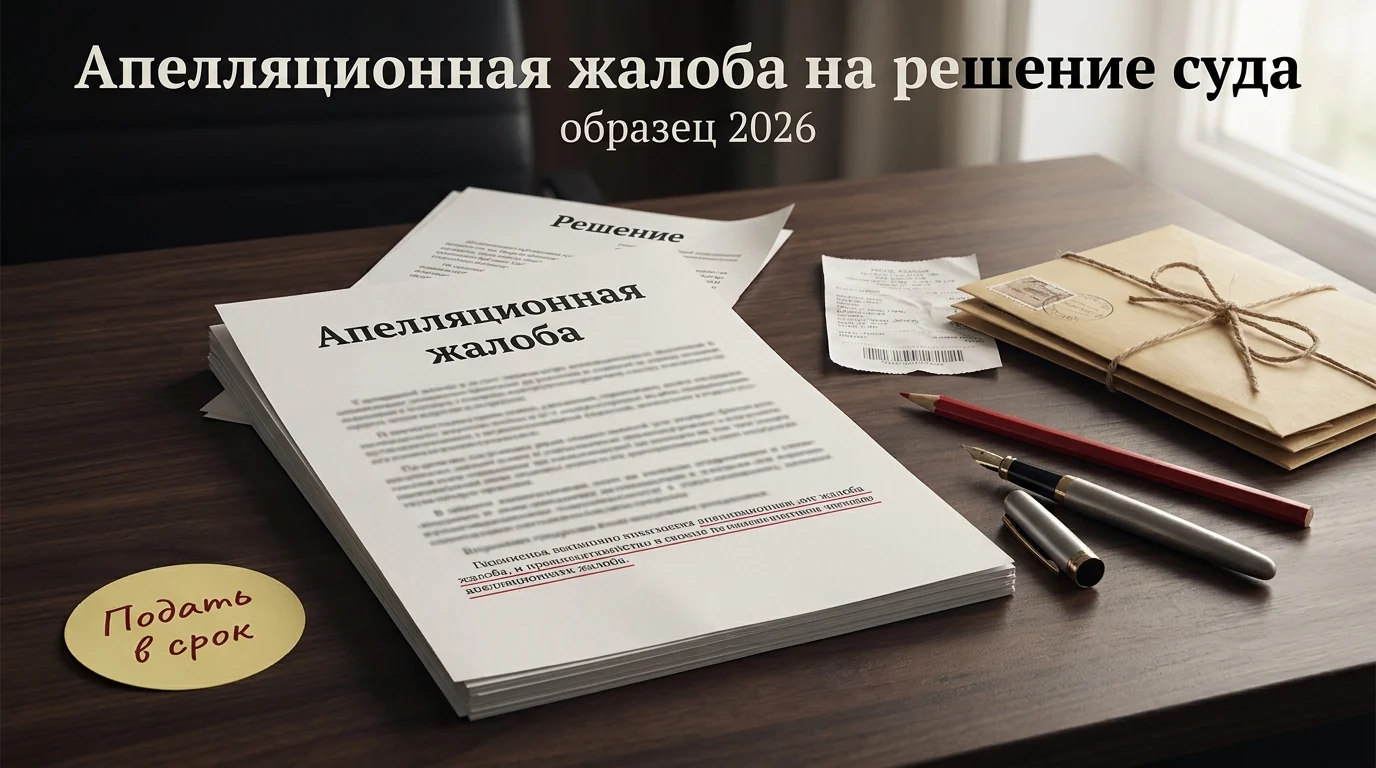 Апелляционная жалоба на решение суда: образец 2026 и практика