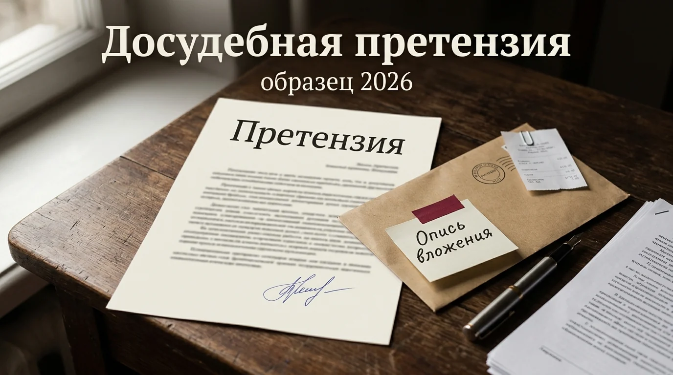 Досудебная претензия: образец 2026, срок ответа и практика судов