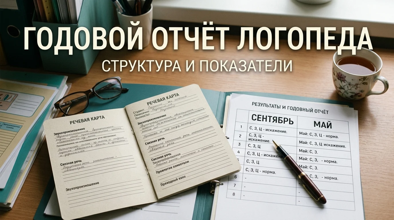 Годовой отчёт логопеда: структура и показатели