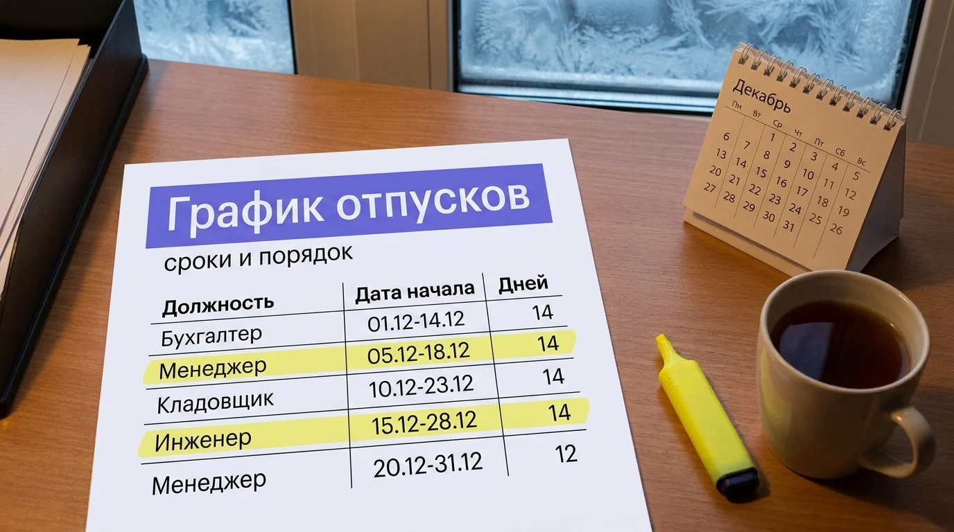 График отпусков на 2027 год: как составить, утвердить до 17 декабря и не получить штраф