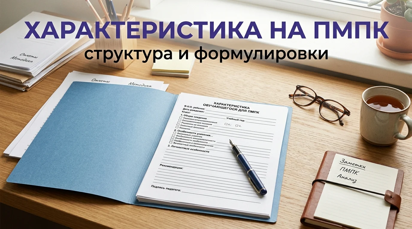 Характеристика на ПМПК образец: структура и формулировки для ребёнка с ОВЗ