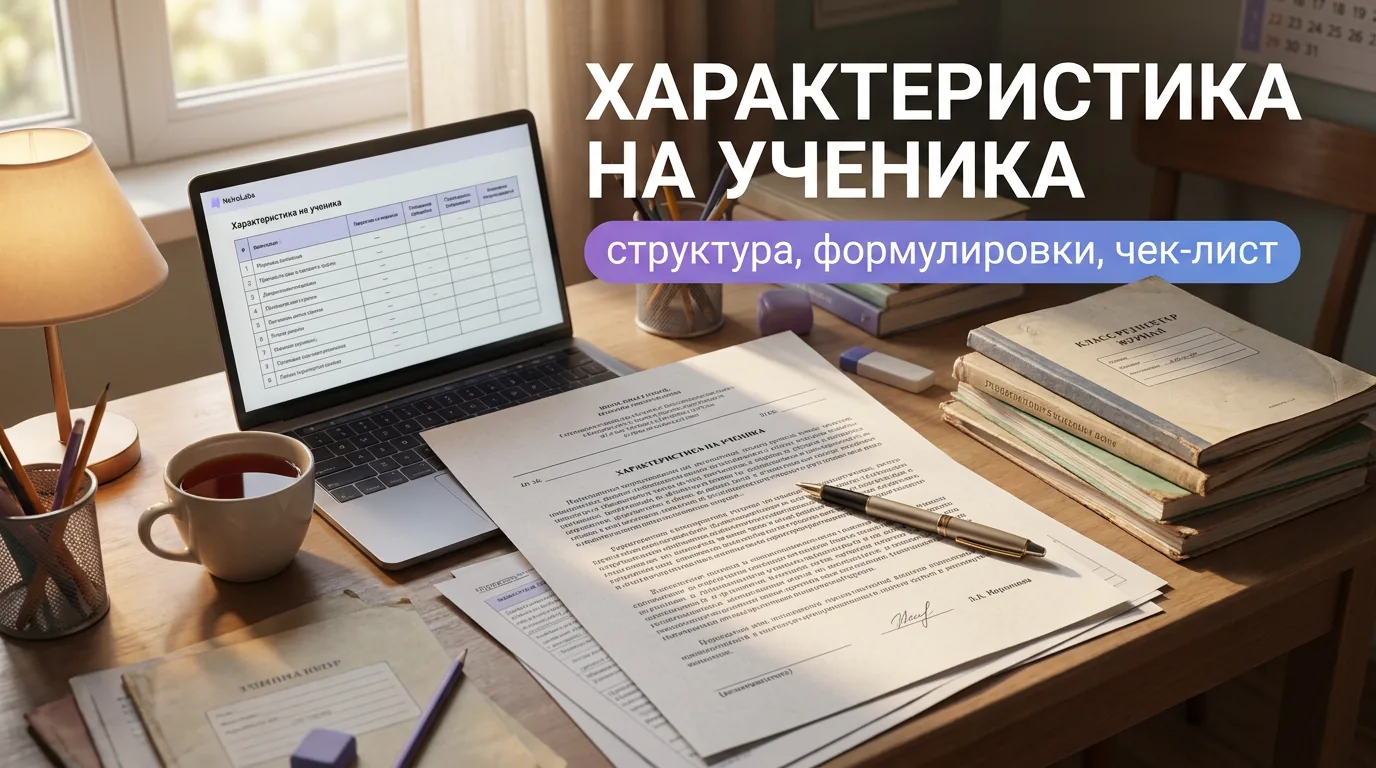 Характеристика на ученика: образец структуры, 5 типовых ситуаций и готовые формулировки