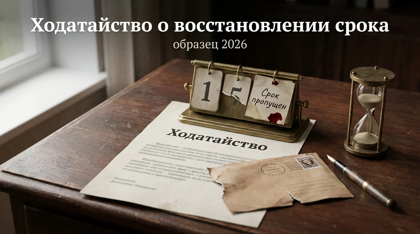 Ходатайство о восстановлении срока: образец 2026 и практика судов