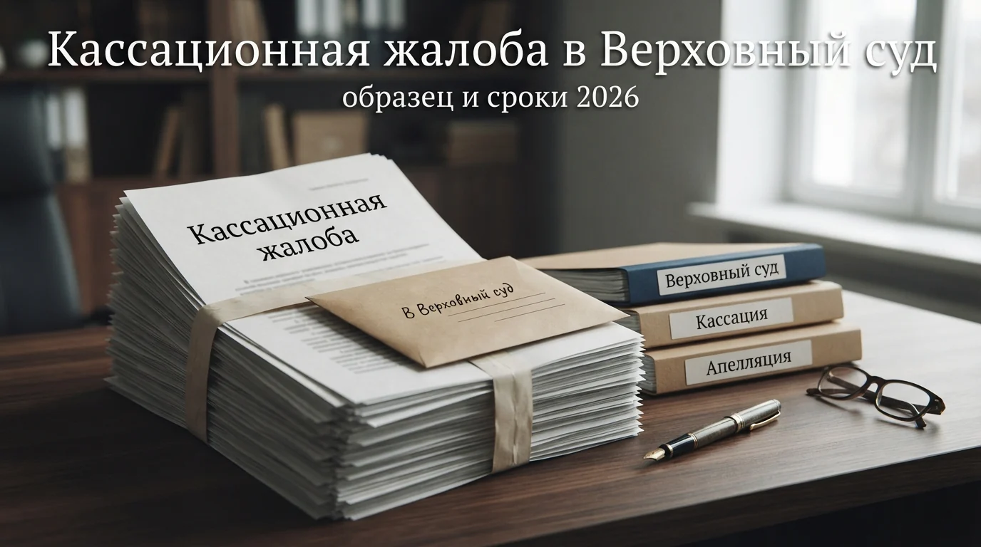Кассационная жалоба в Верховный суд: образец 2026, сроки и госпошлина