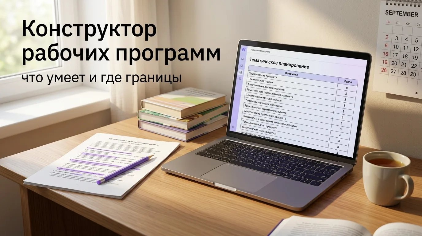 Конструктор рабочих программ: что умеет, где границы и что делать, когда его не хватает