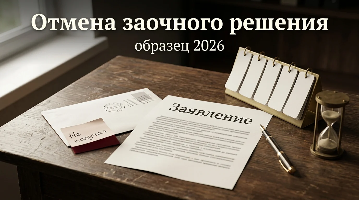 Заявление об отмене заочного решения: образец 2026, срок и практика судов