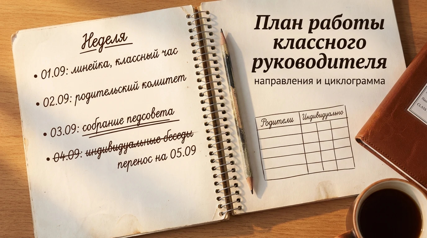 План работы классного руководителя: структура, направления и циклограмма на 2026/2027 учебный год