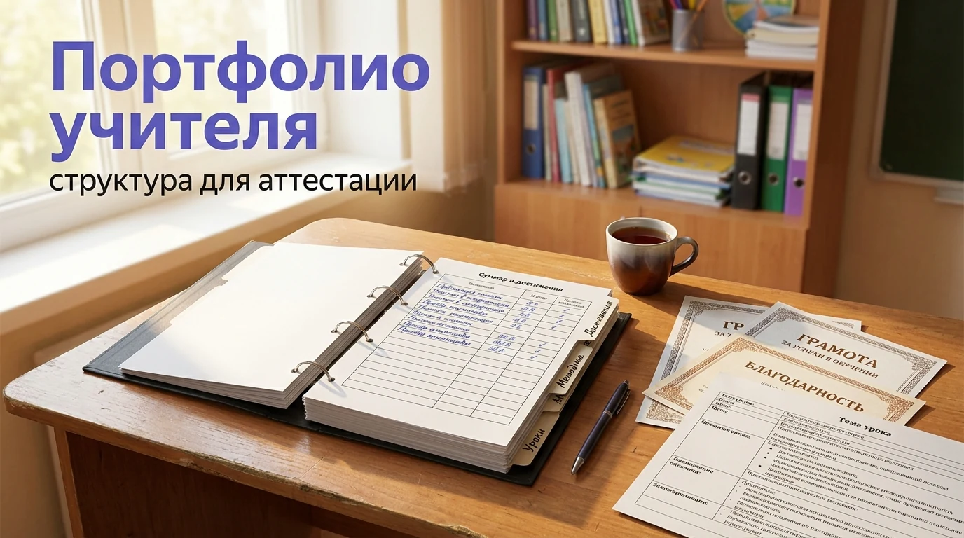 Портфолио учителя: структура, формулировки и чек-лист перед аттестацией