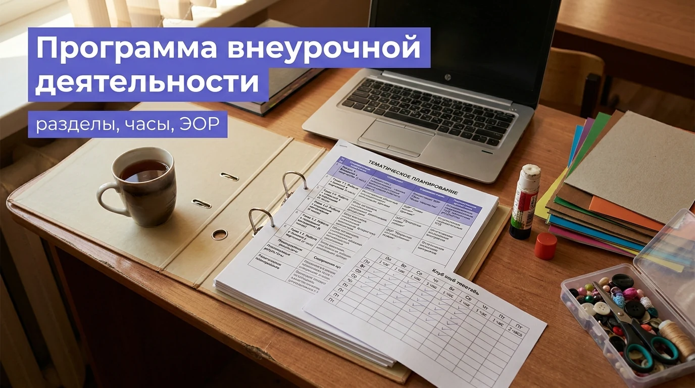 Программа внеурочной деятельности: структура, часы и образец формулировок на 2026/27
