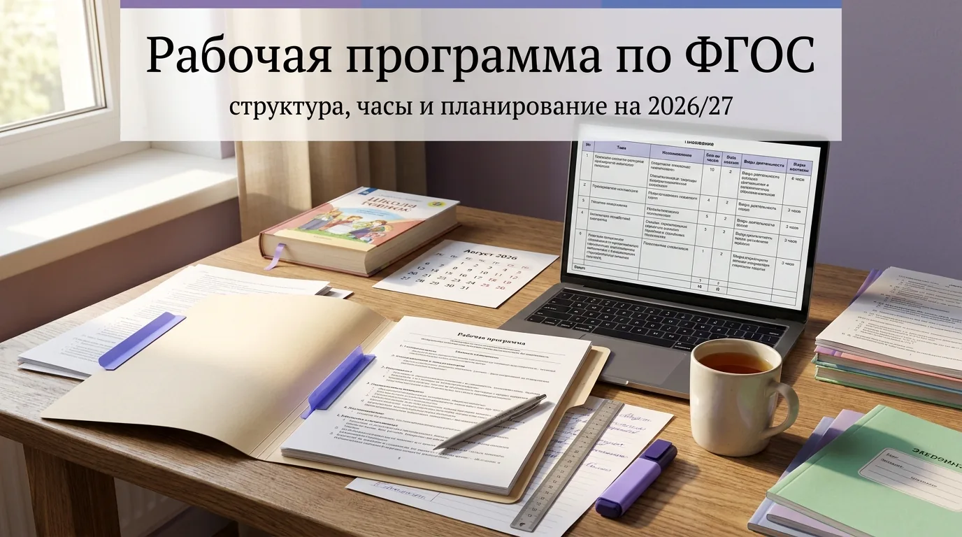 Рабочая программа по ФГОС: как составить на 2026/27 учебный год и что проверяет завуч