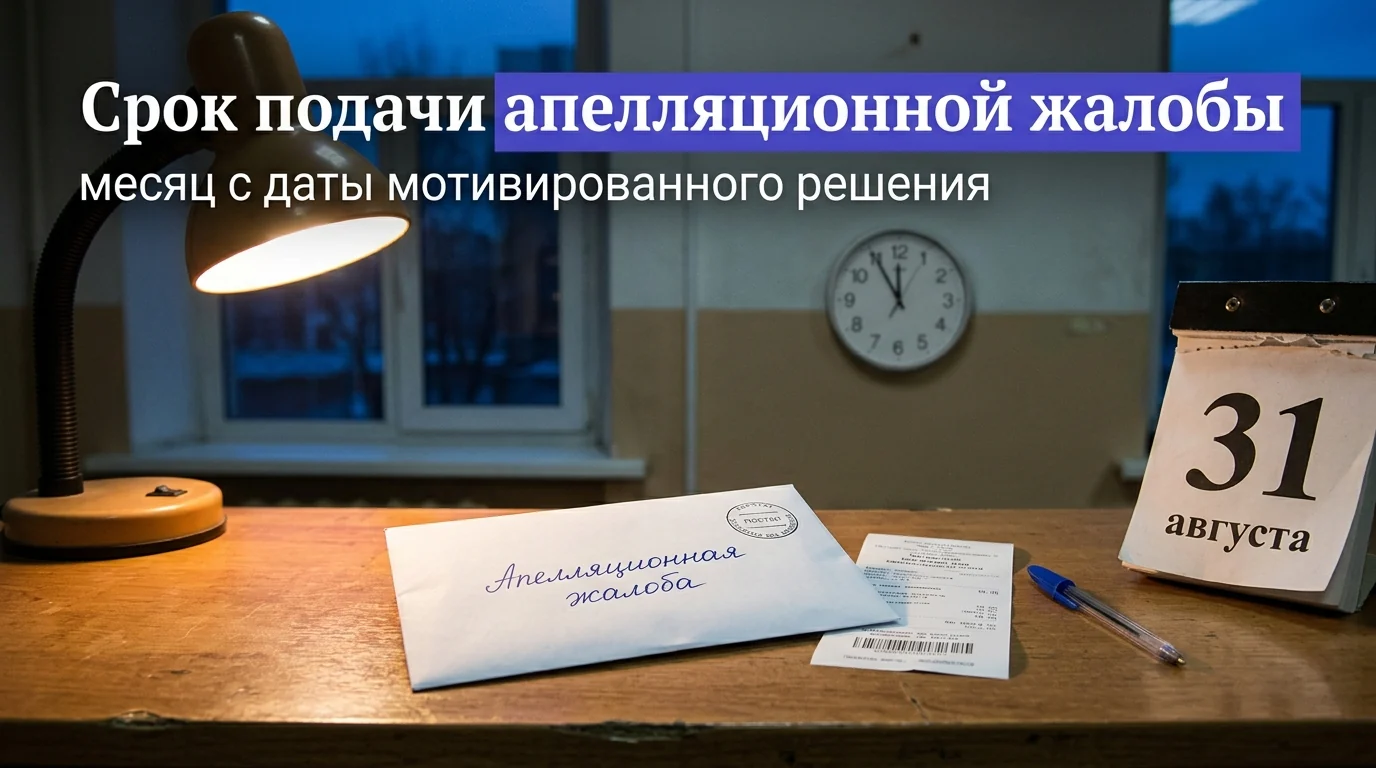 Срок подачи апелляционной жалобы: как считать и что делать при пропуске